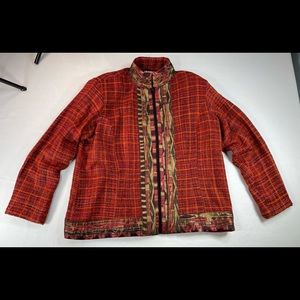 Coldwater Creek Women’s ’ 18 Misses, Dark Orange/Red Multicolored Blazer, Jacket